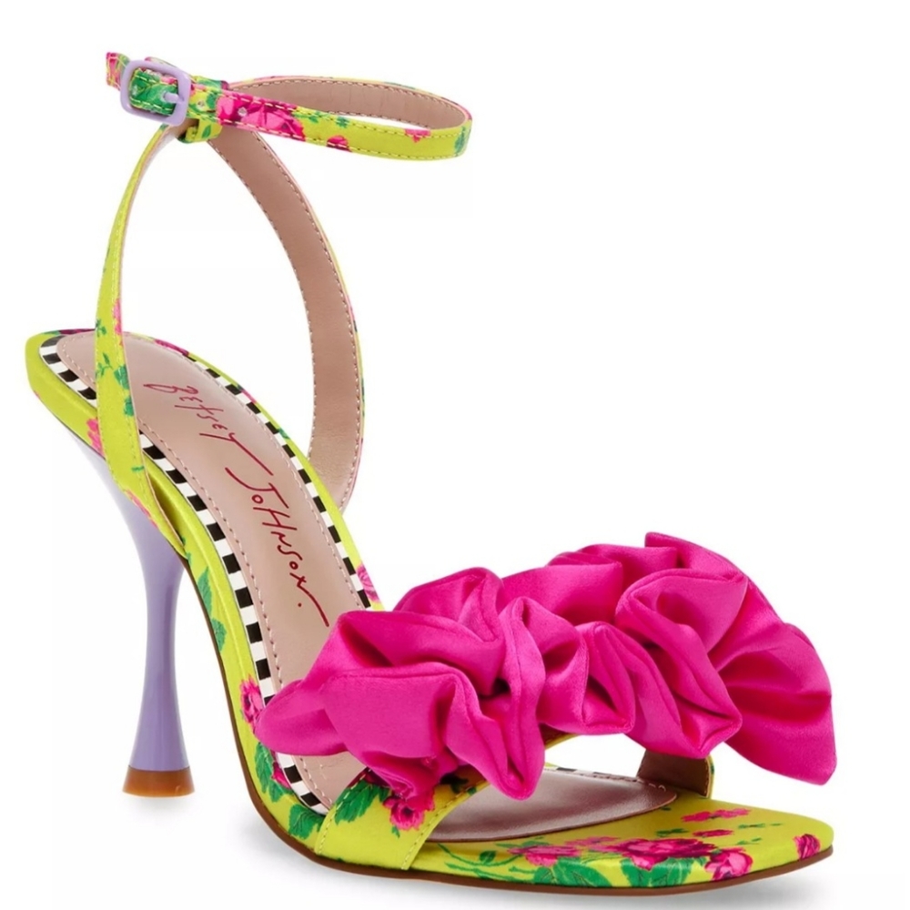 Betsey Johnson Elmira Ruffled Heel Sandal